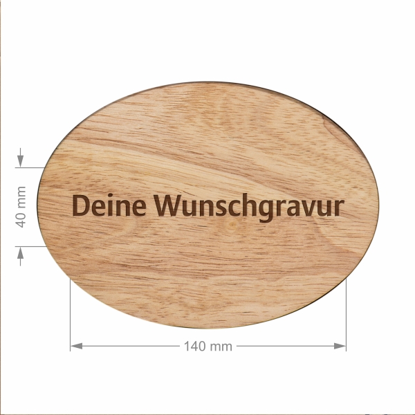 Käseset: Holzbrettchen und Käsemesser mit Deiner Wunschgravur